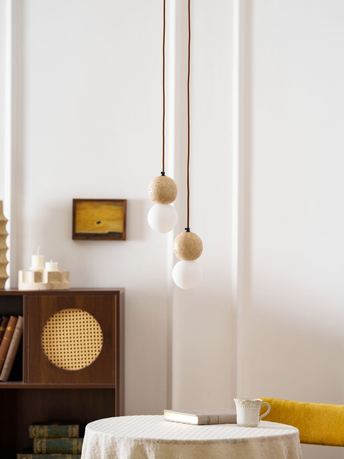 Camille Travertine Pendant Light