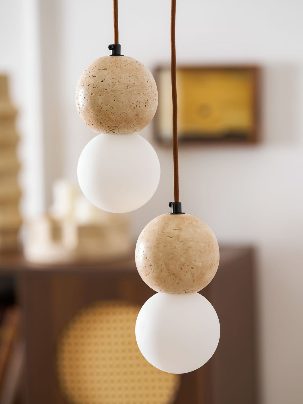 Camille Travertine Pendant Light