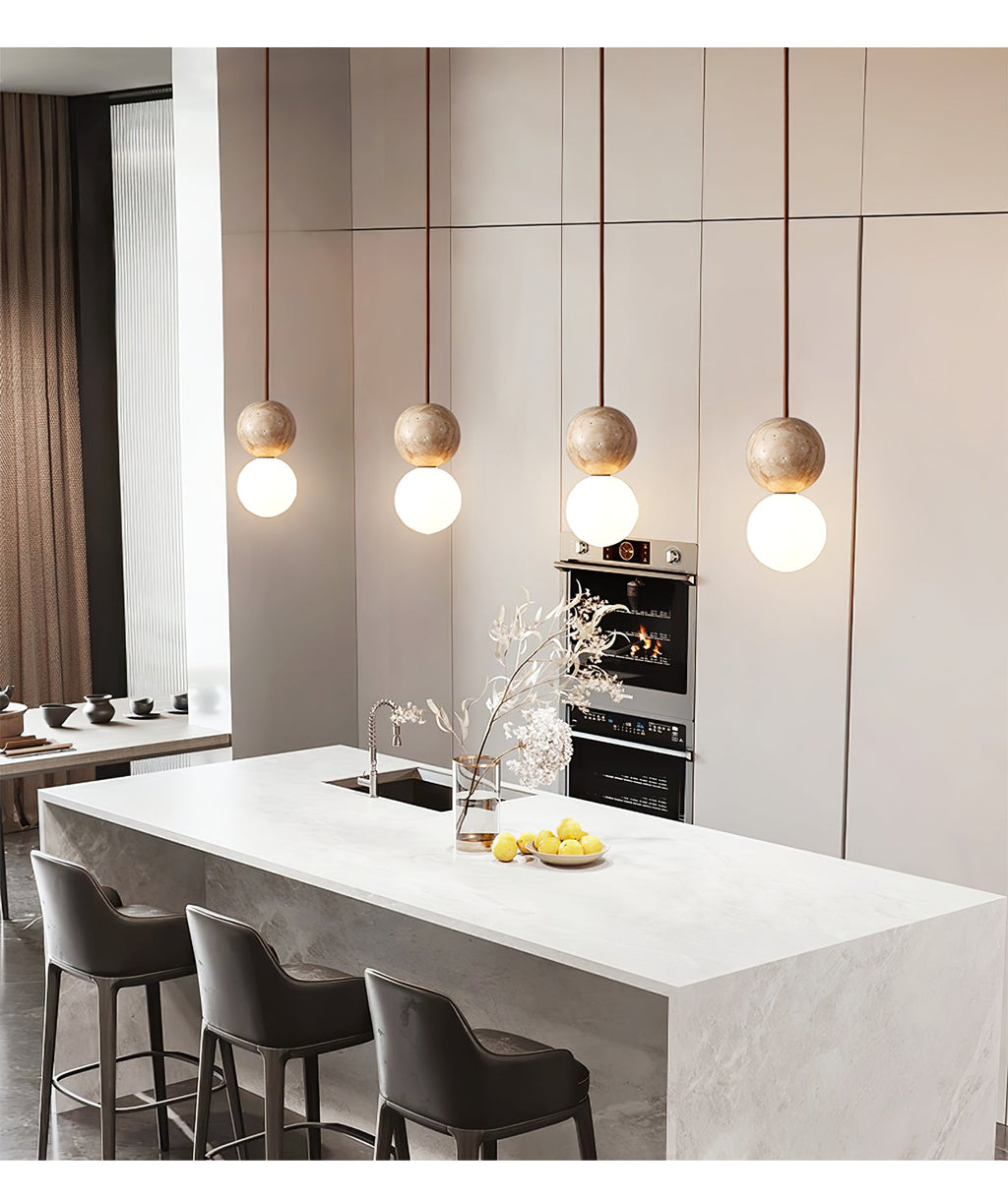 Camille Travertine Pendant Light
