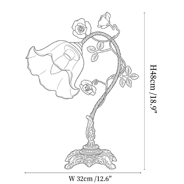 Campanella Vintage Rose Table Lamp
