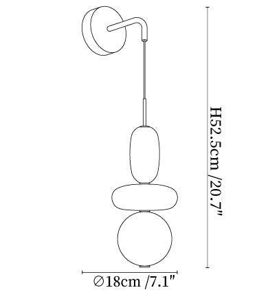 Candied Glass Plug-in Wall Light