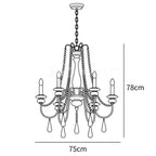 Candle Style Beaded Chandelier