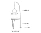 Cantilever Wood Accent Floor Lamp