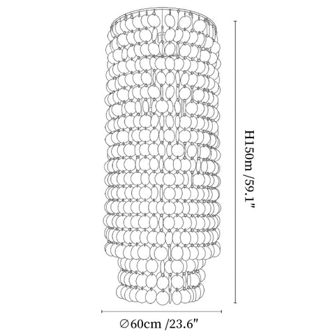 Capelia Column Chandelier