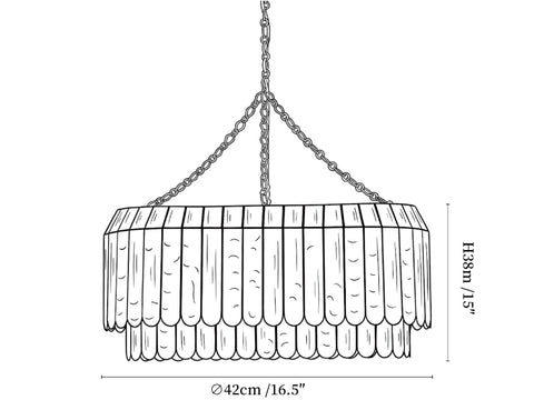 Capiz Aurelia Chandelier