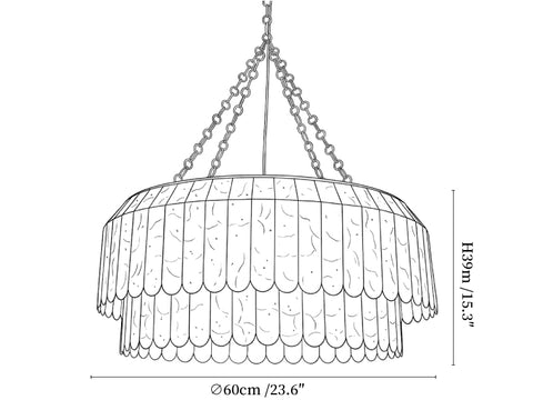 Capiz Aurelia Chandelier