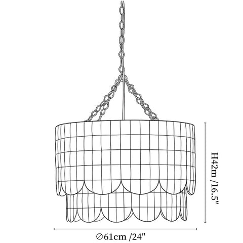 Capiz Wavecrest Chandelier