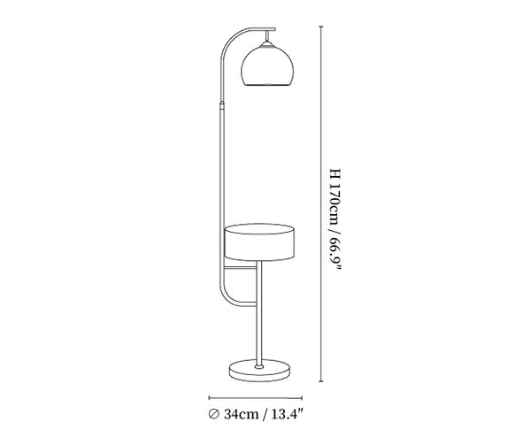 Caramel Arch Floor Lamp