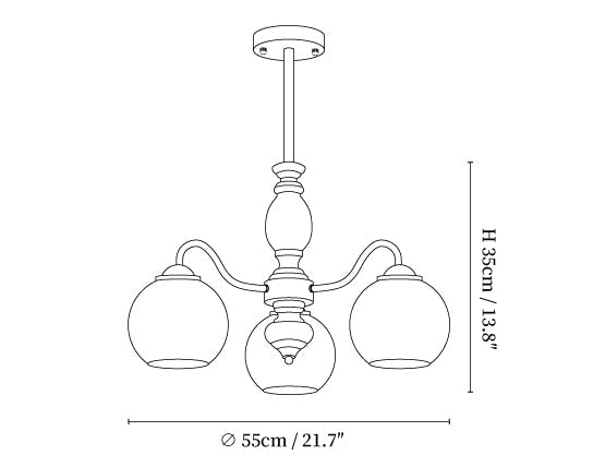 Caramel Orb Chandelier