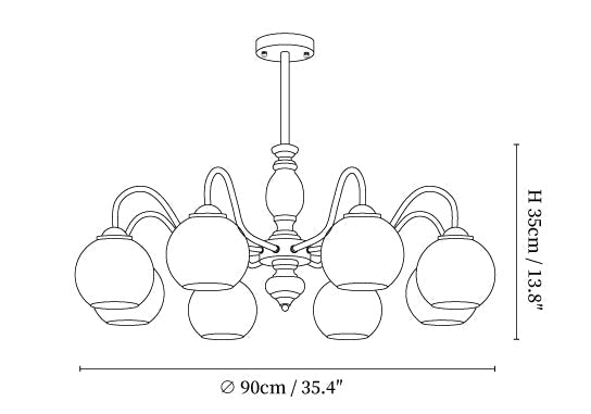 Caramel Orb Chandelier