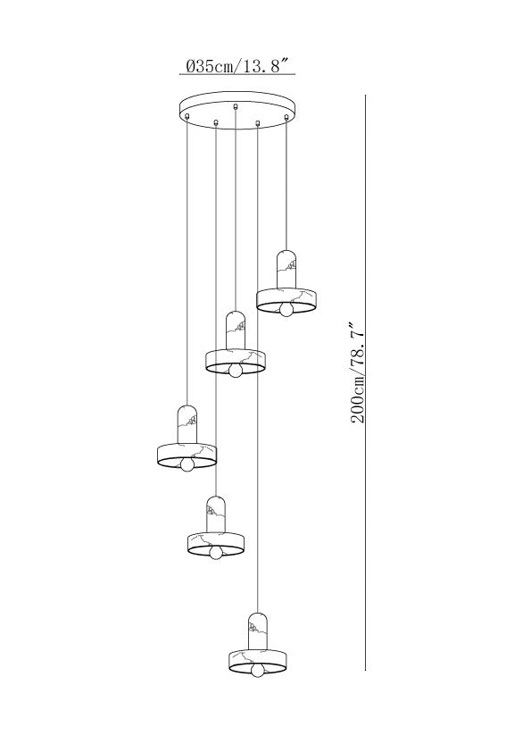 Carrara Alabaster Pendant Lamp
