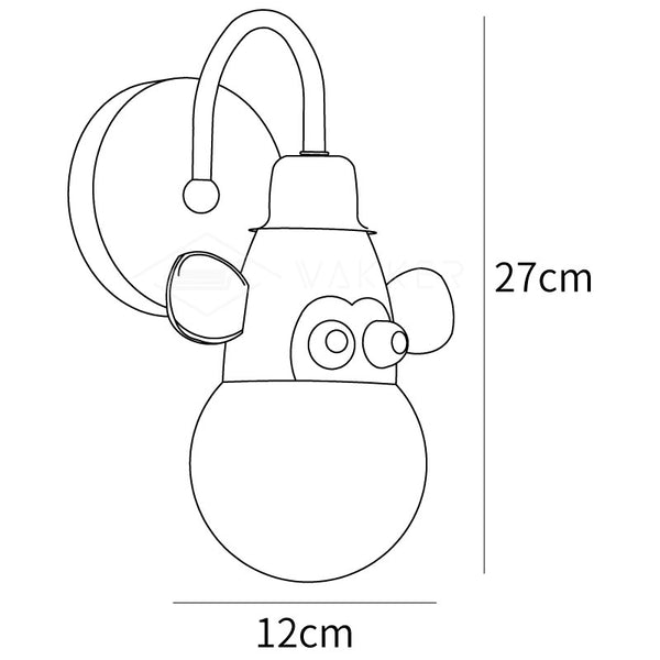 Cartoon Animal Kids Wall Lamp