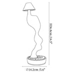 Carved Wood Cordless Table Lamp