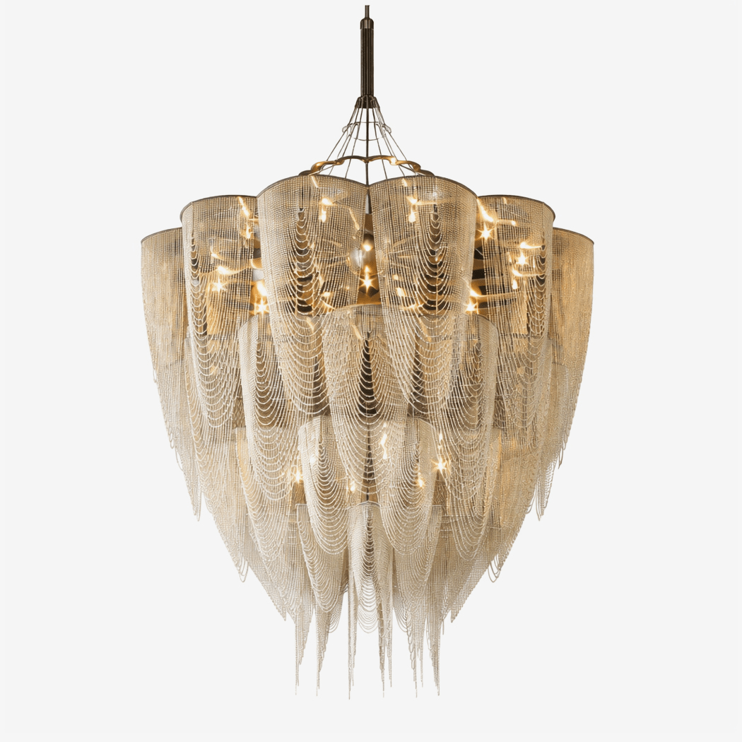 Cascade Aluminum Chain Chandelier
