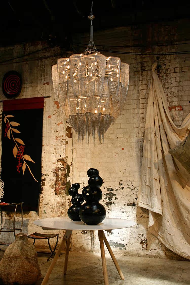 Cascade Aluminum Chain Chandelier