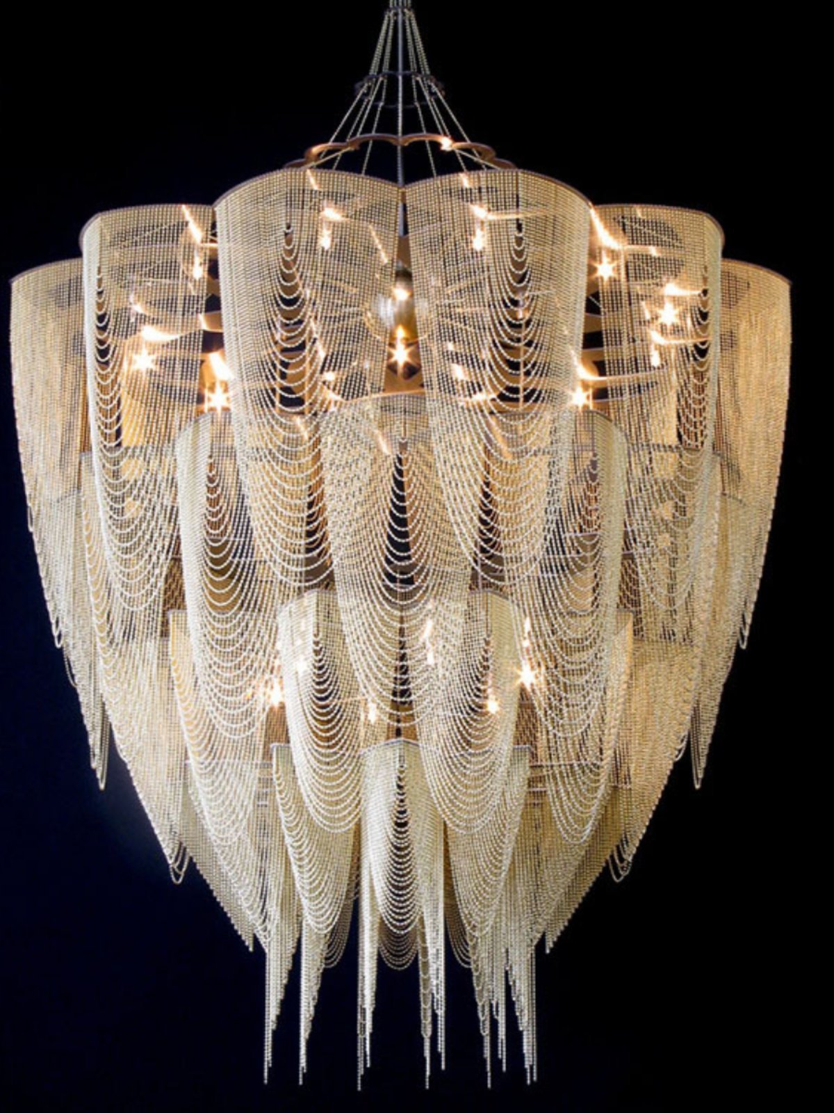 Cascade Aluminum Chain Chandelier