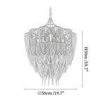 Cascade Aluminum Chain Chandelier