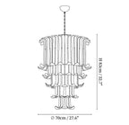 Cascade Glass Green Chandelier