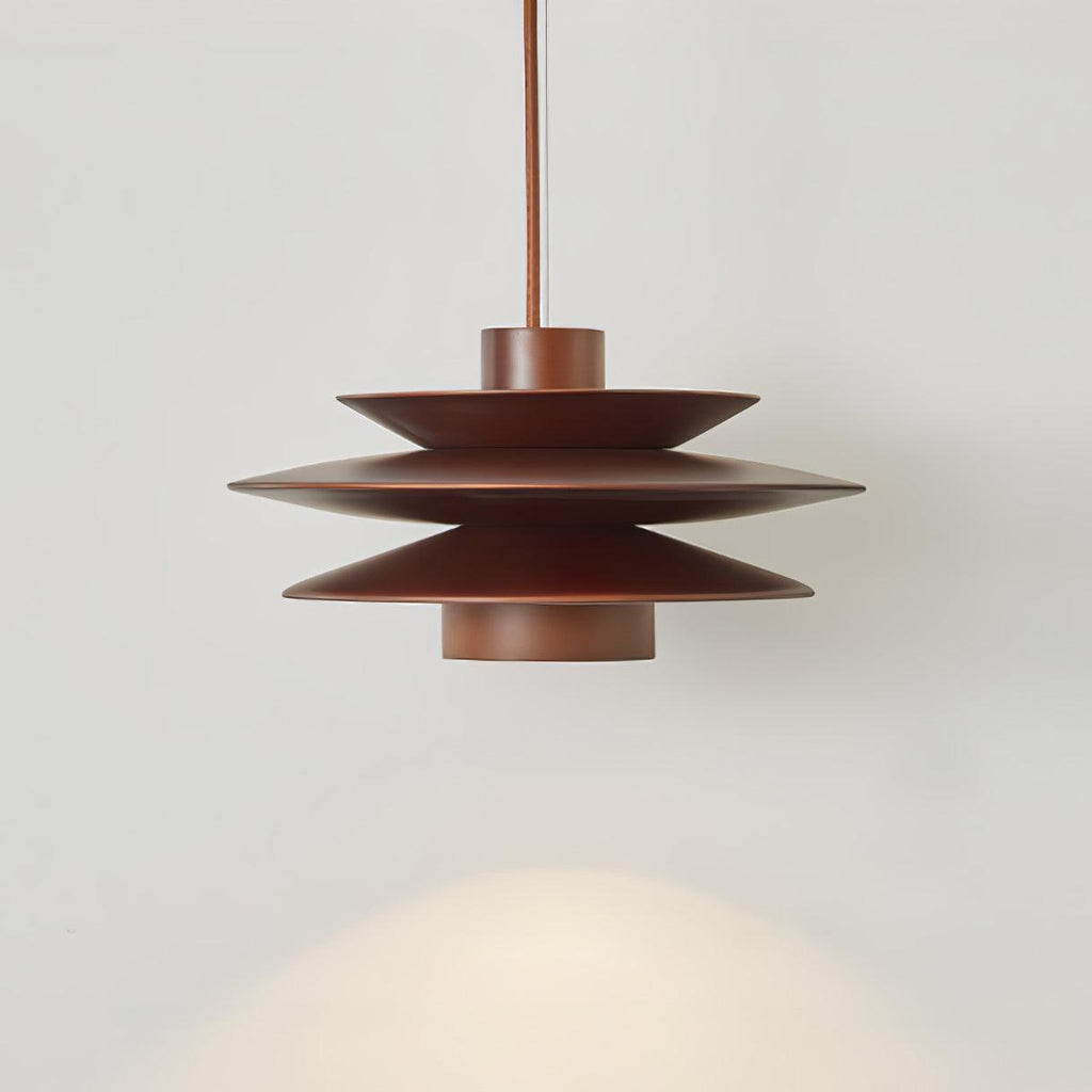 Cascade Wooden Disc Pendant Lamp