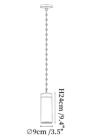 Cascading Chain Cylinder Chandelier