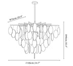 Cascading Selenite Disc Chandelier