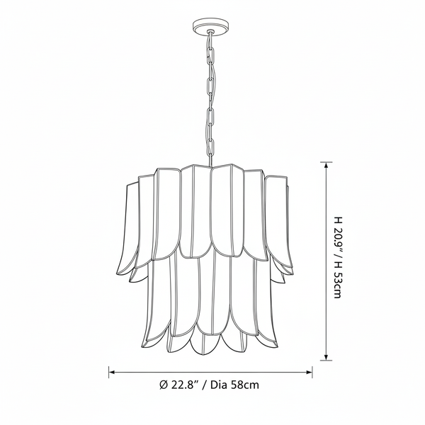 Cascara Shell Chandelier