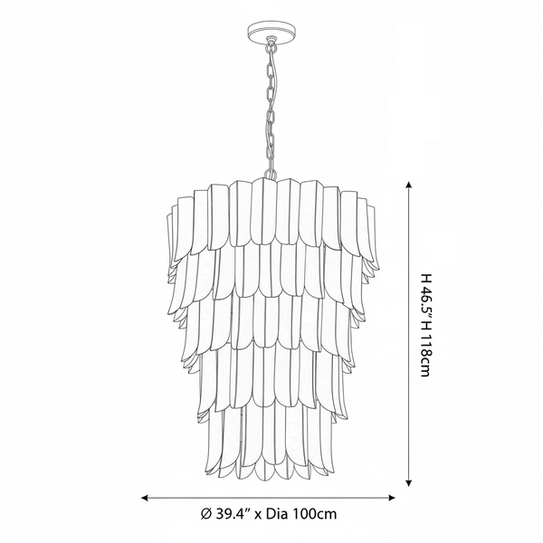 Cascara Shell Chandelier