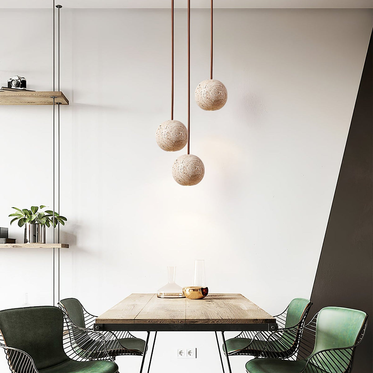 Cassia Travertine Pendant Light