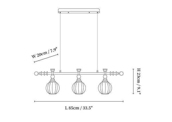 Cassian Linear Pendant Lamp