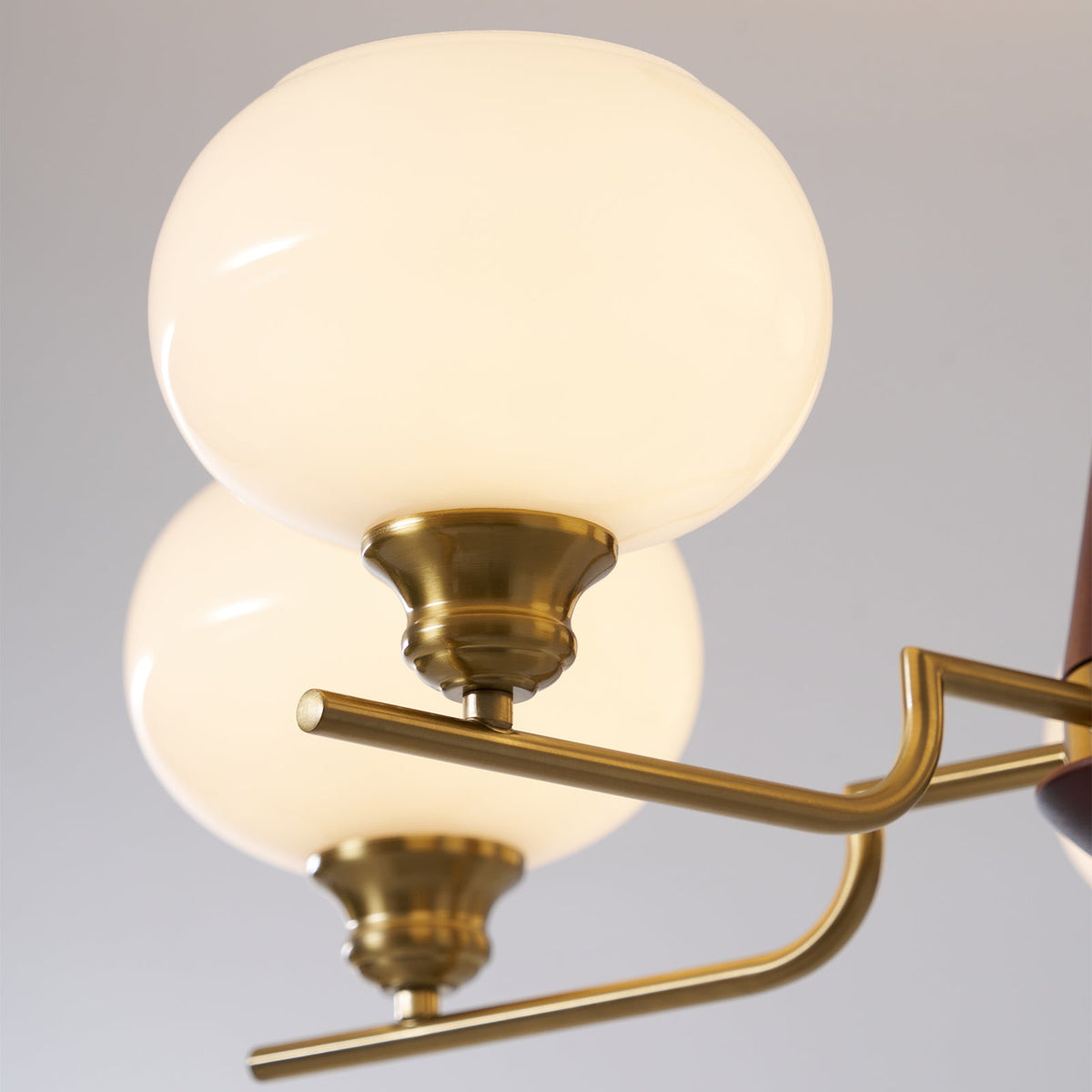 Celeste Sphere Walnut Chandelier