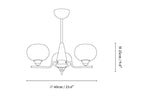 Celeste Sphere Walnut Chandelier