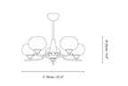 Celeste Sphere Walnut Chandelier