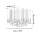 Celestia LED Glass Rain Chandelier