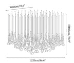 Celestia LED Glass Rain Chandelier