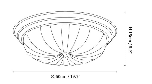 Celestia Walnut Ceiling Light