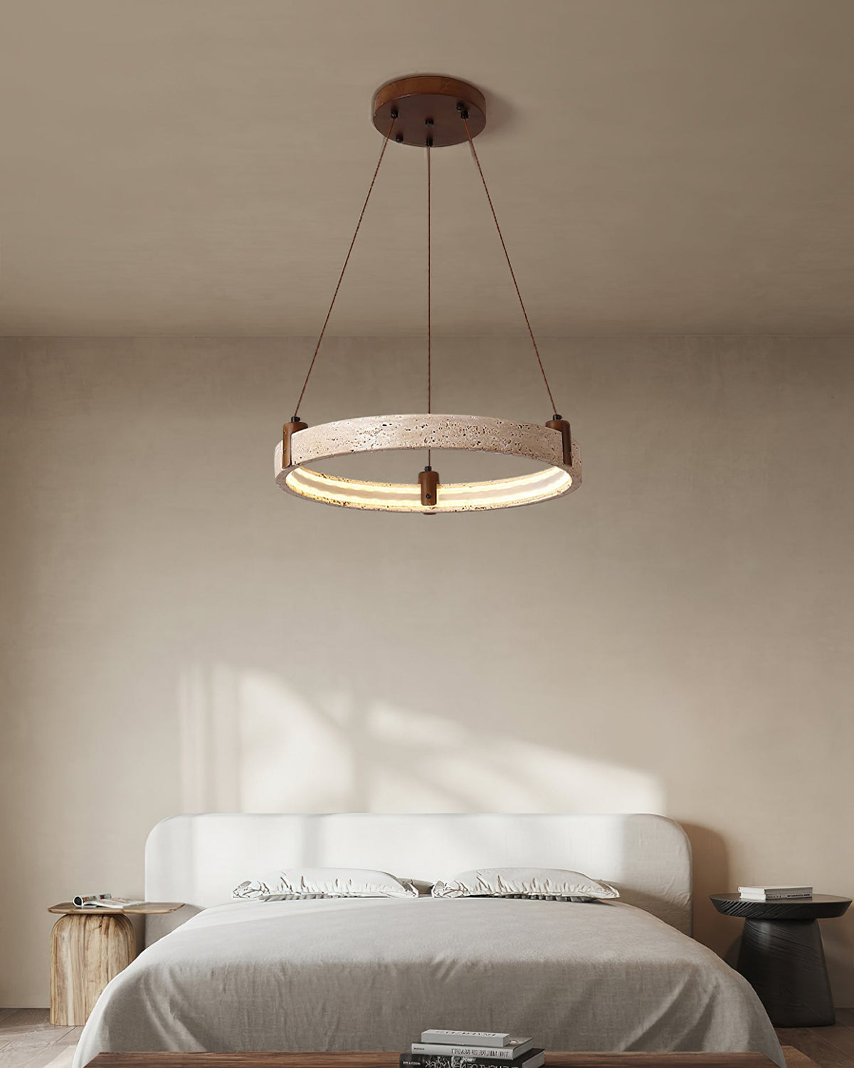 Celestial Orbit Travertine Chandelier