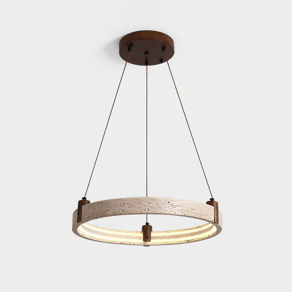 Celestial Orbit Travertine Chandelier