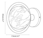 Celestial Ring Alabaster Wall Lamp