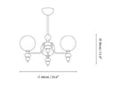 Celestial Sphere Walnut Chandelier