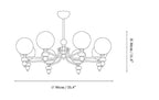 Celestial Sphere Walnut Chandelier