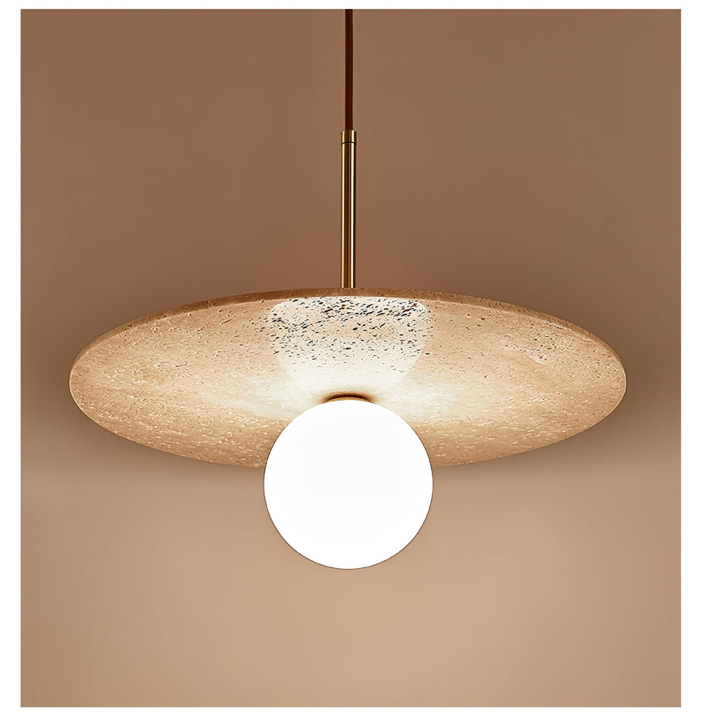 Celestial Travertine Pendant Light