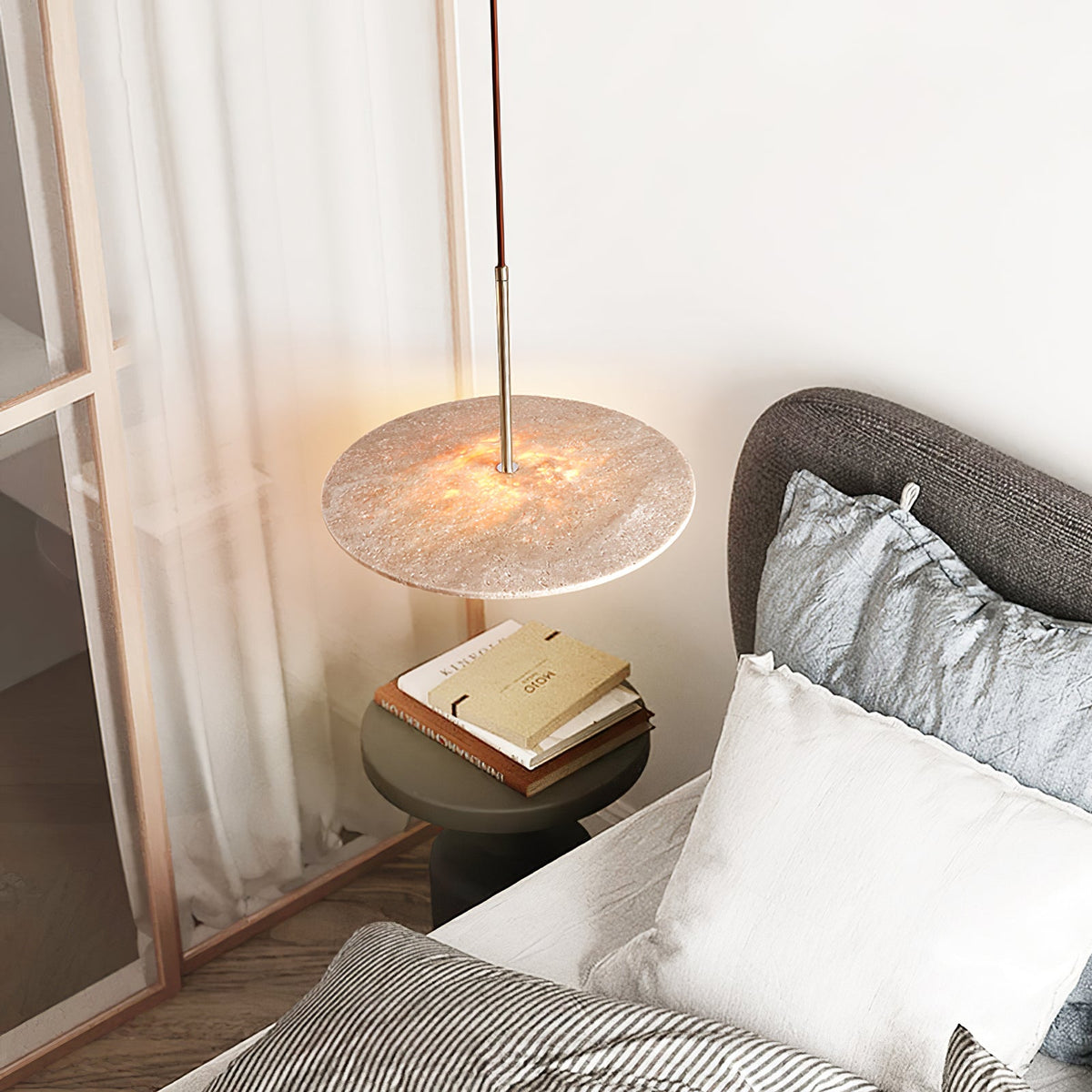Celestial Travertine Pendant Light
