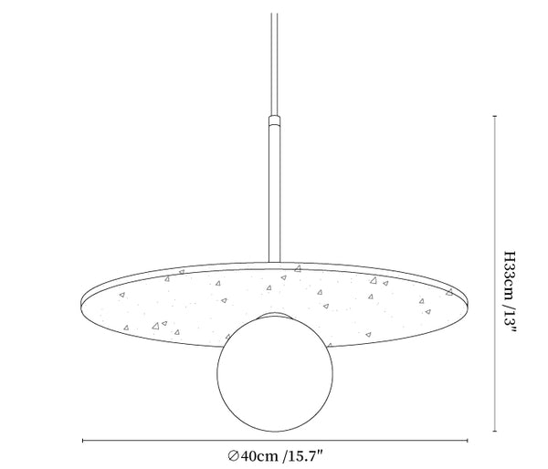 Celestial Travertine Pendant Light