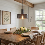 Cement Mesh Plug - in Pendant Lamp