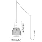 Cement Mesh Plug-in Pendant Lamp