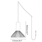 Cement Mesh Plug-in Pendant Lamp