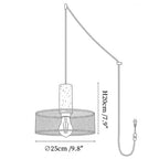 Cement Mesh Plug-in Pendant Lamp