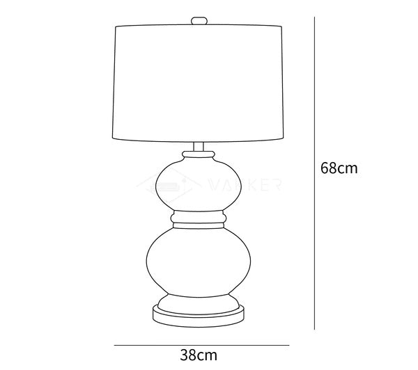 Ceramic Gourd Table Lamp