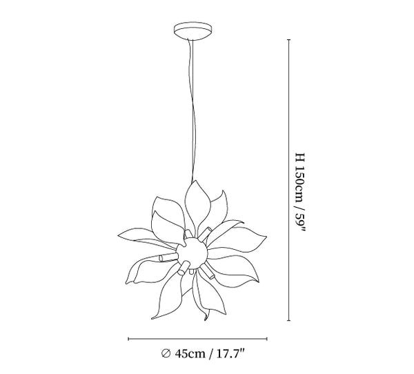 Ceramic Petals Blooming Chandelier