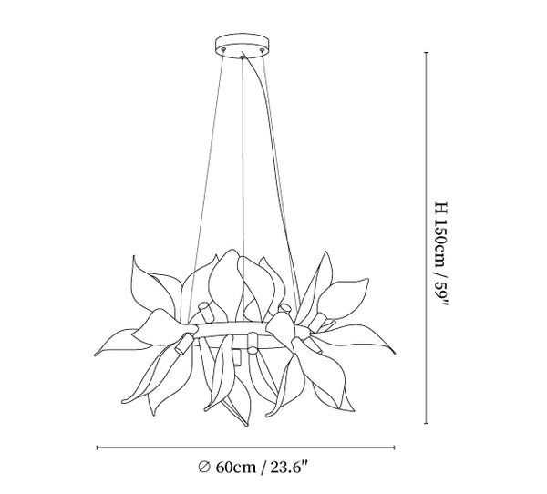 Ceramic Petals Blooming Chandelier